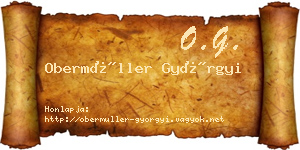 Obermüller Györgyi névjegykártya